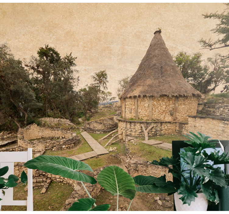 Foto tapeta pejzaž drevne strukture - TenStickers