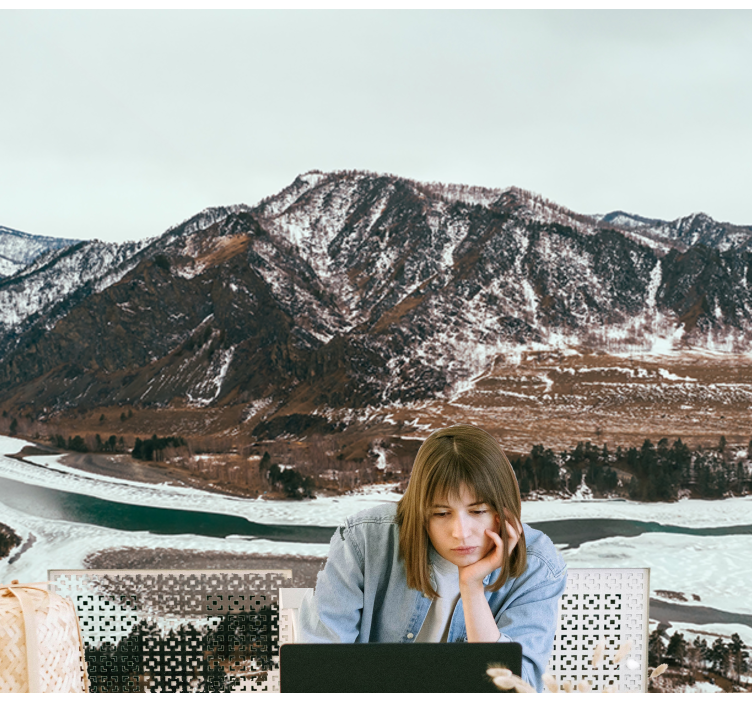 Foto tapeta pogled na planinsku rijeku - TenStickers