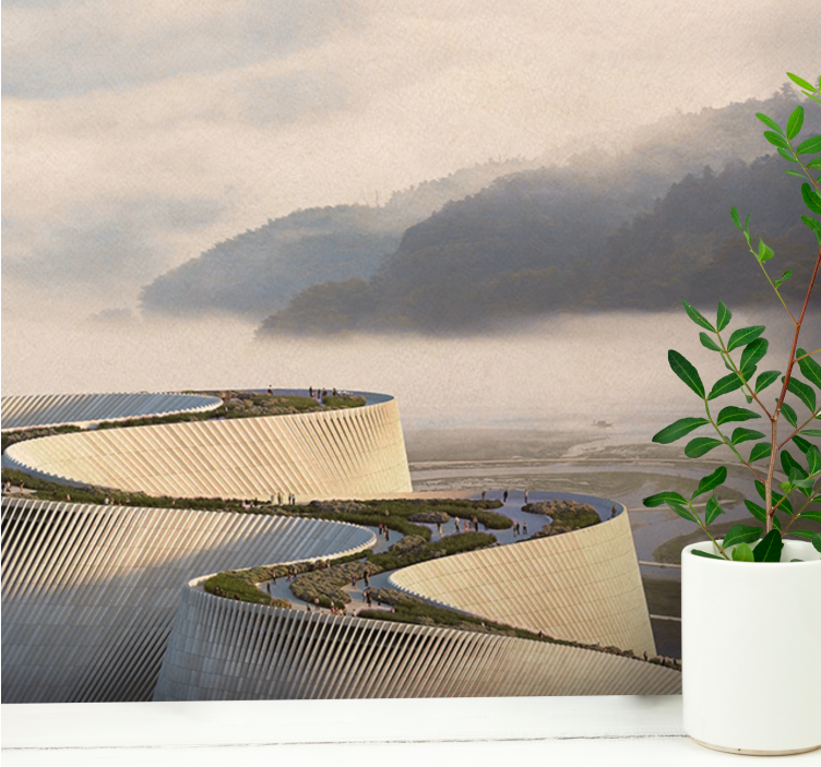 Foto tapeta s zakrivljenim arhitektonskim oblikom - TenStickers