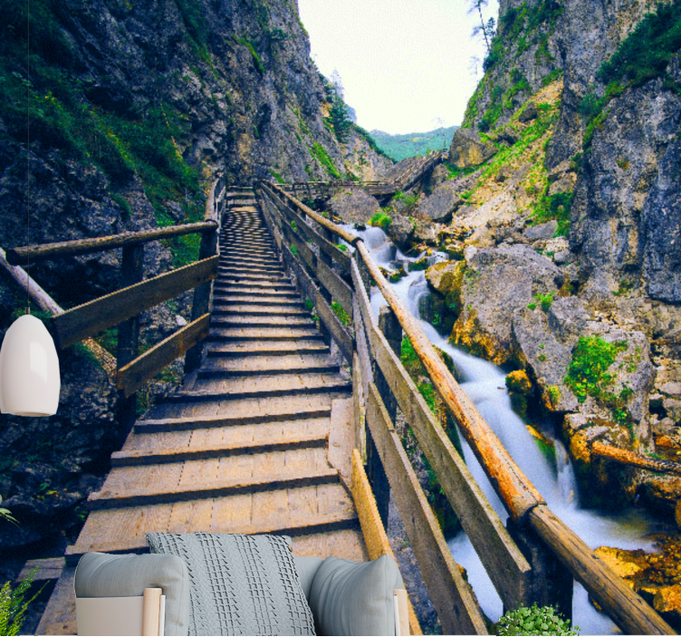 Foto tapeta scenic mountain path - TenStickers