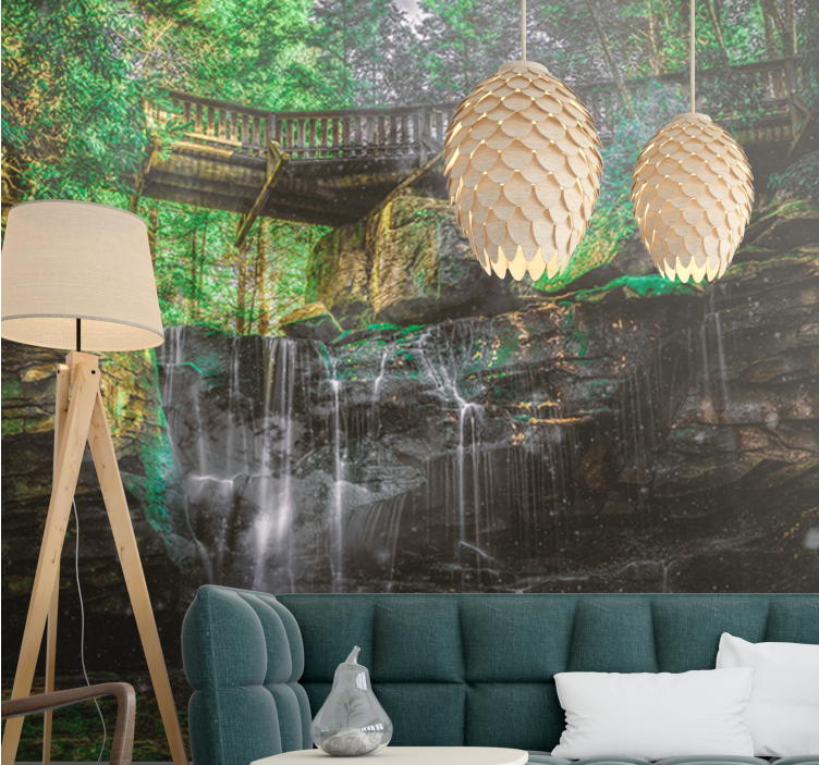 Foto tapeta slikovit pogled na vodopad - TenStickers