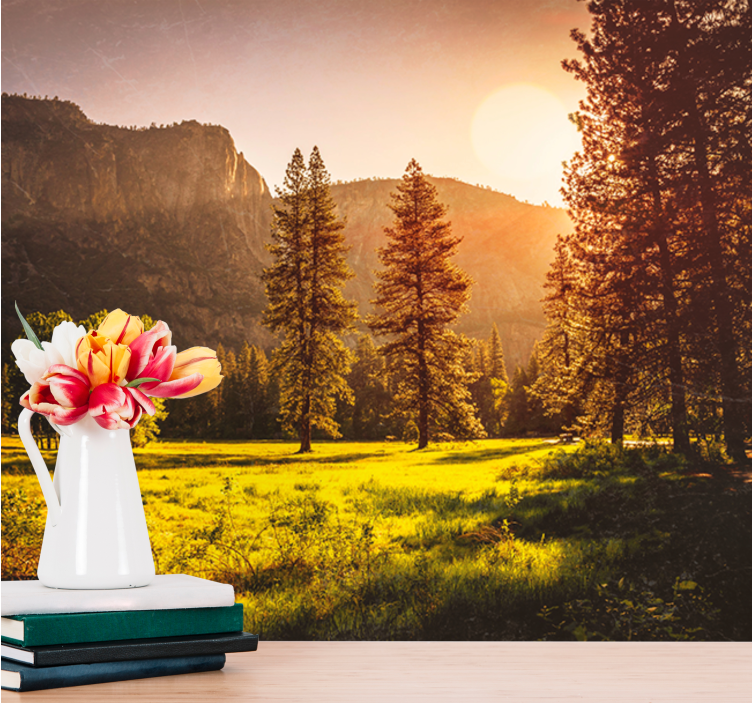 Foto tapeta spokojan planinski zalazak sunca - TenStickers