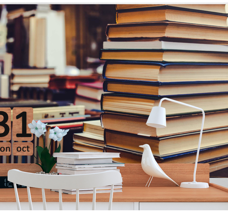 Foto tapeta stacked literature collection - TenStickers