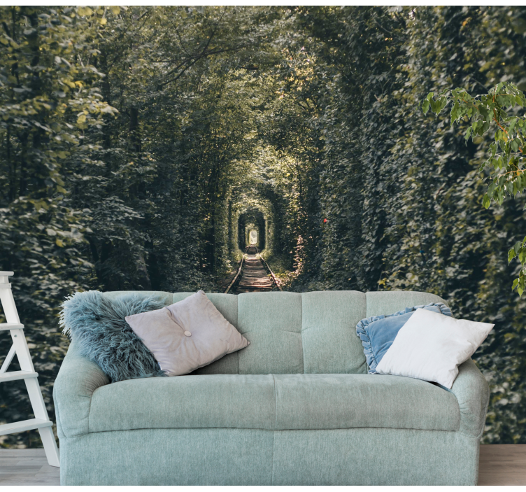 Foto tapeta šumski tunelski put - TenStickers