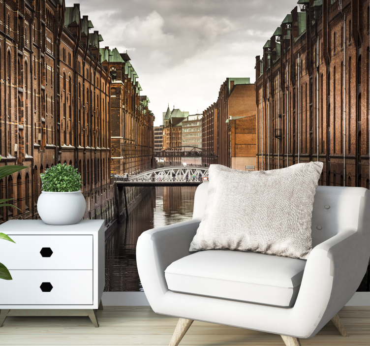 Foto tapete Berlin povijesni pogled na kanal - TenStickers