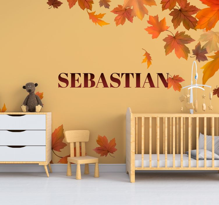 Foto tapete cvijet aranžman od jesenskog lišća - TenStickers