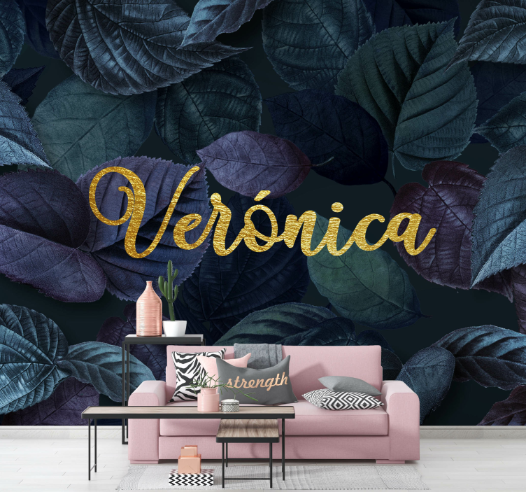 Foto tapete cvijet elegantan uzorak lišća - TenStickers