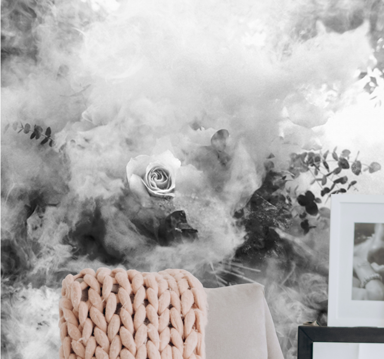 Foto tapete cvijet eterična bijela ruža - TenStickers