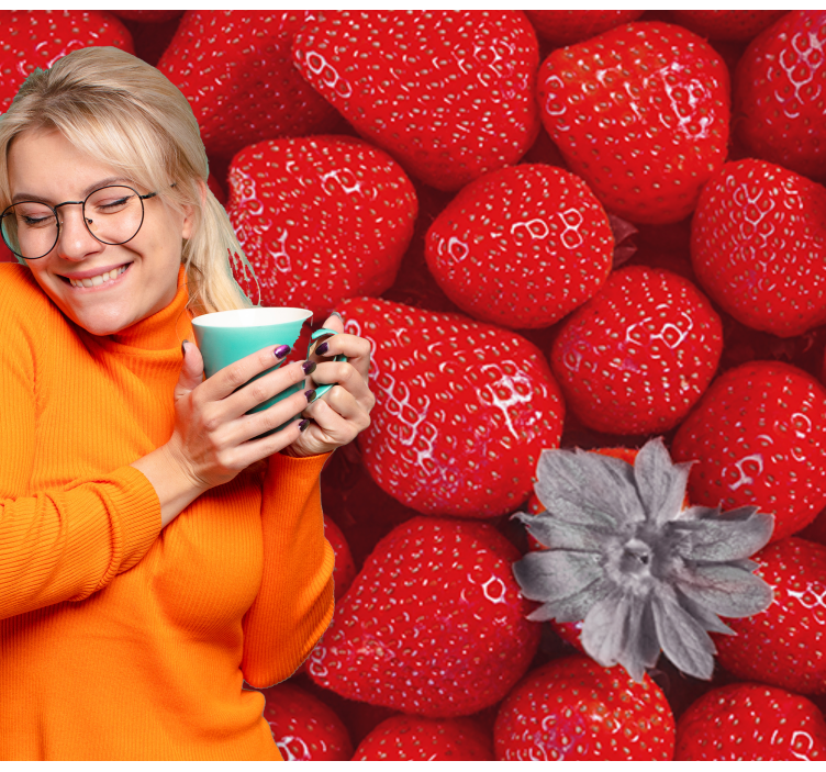 Foto tapete cvijet jagoda i cvijet - TenStickers