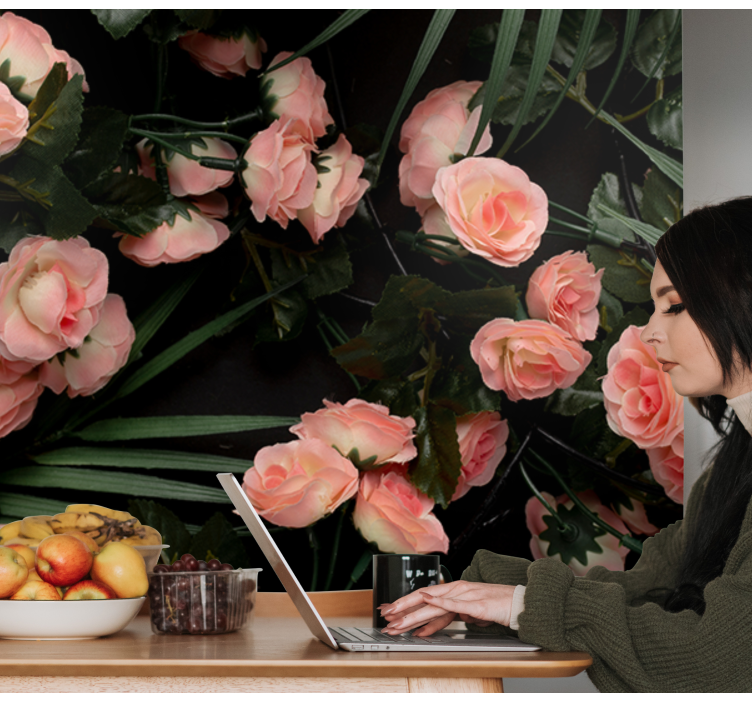 Foto tapete cvijet nježno ružičaste ruže - TenStickers