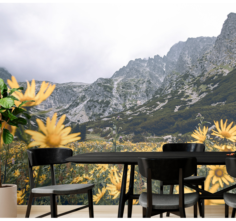 Foto tapete cvijet Žuta cvjetna livada - TenStickers