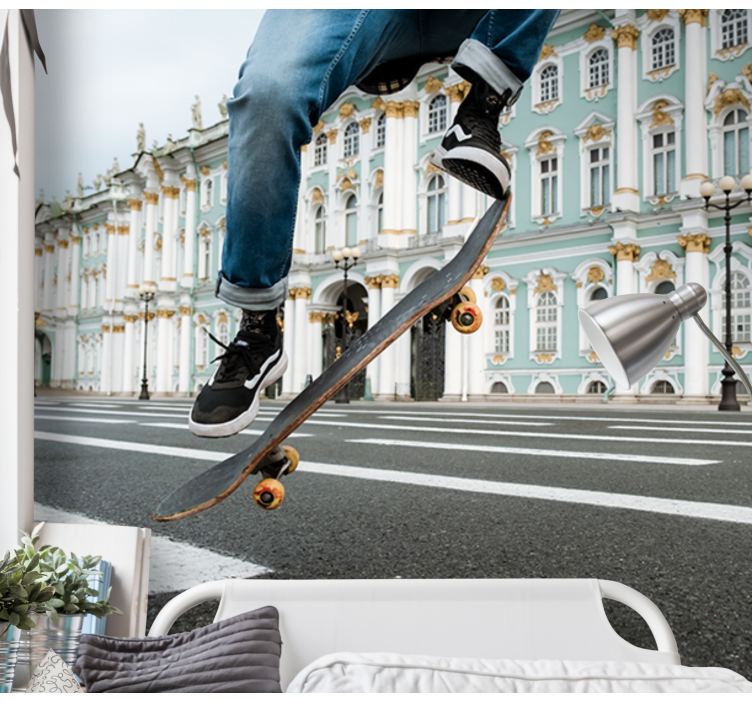 Foto tapete drugih gradova i zemalja skateboarder u pokretu - TenStickers