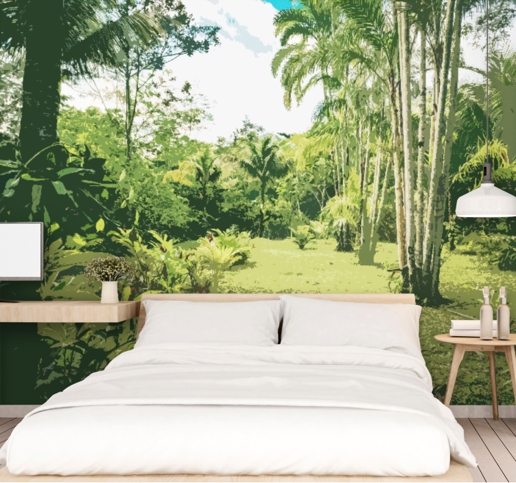 Foto tapete džungla bujni tropski pejzaž - TenStickers