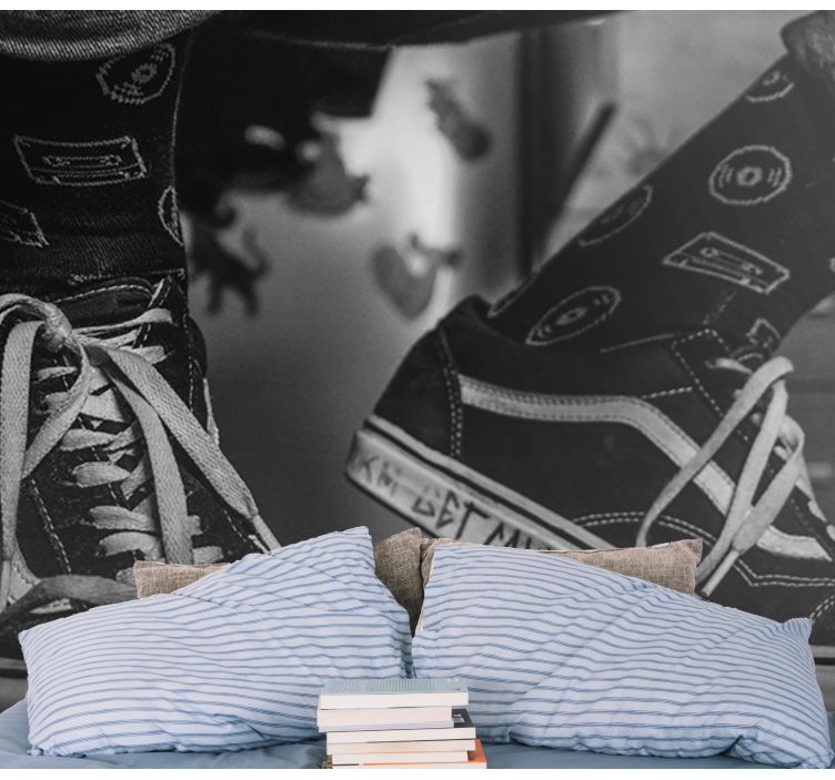 Foto tapete glazbene tematike čarape s kasetom - TenStickers