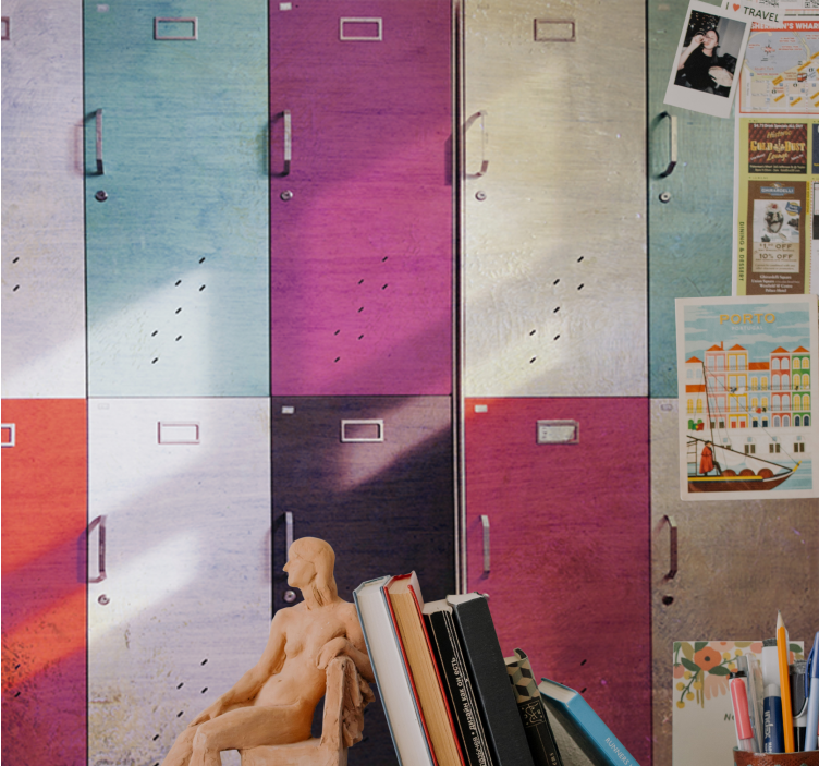 Foto tapete glazbene tematike Šareni ormarići - TenStickers