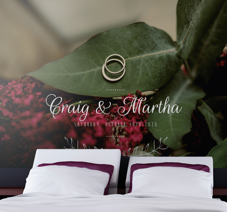 Foto tapete ljubav vječni vjenčani prsteni - TenStickers