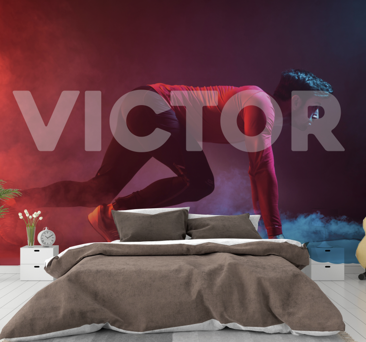 Foto tapete ljudi dinamična silueta trkača - TenStickers