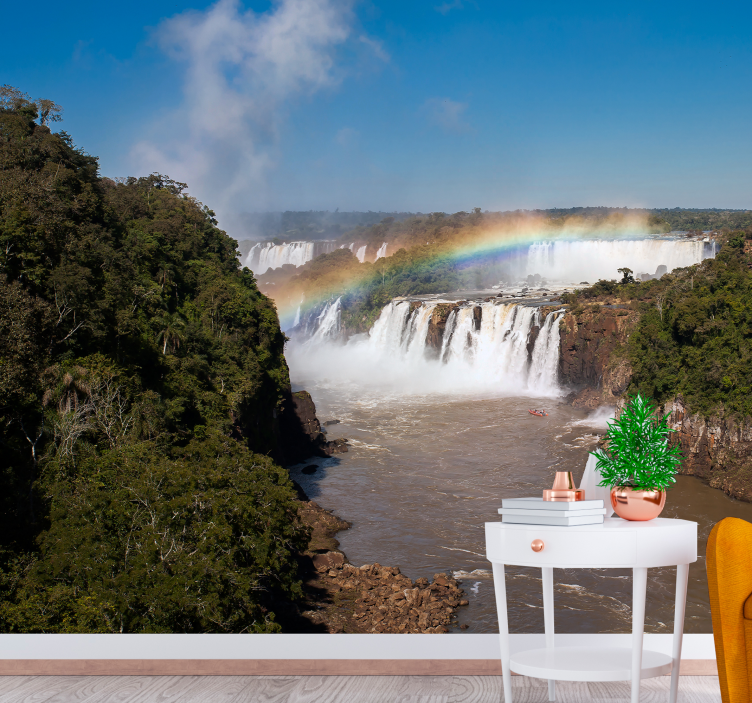 Foto tapete planinski duga na slapovima iguazu - TenStickers