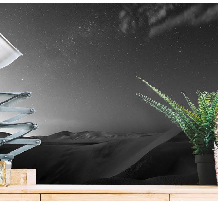 Foto tapete planinski pustinjske dine noću - TenStickers