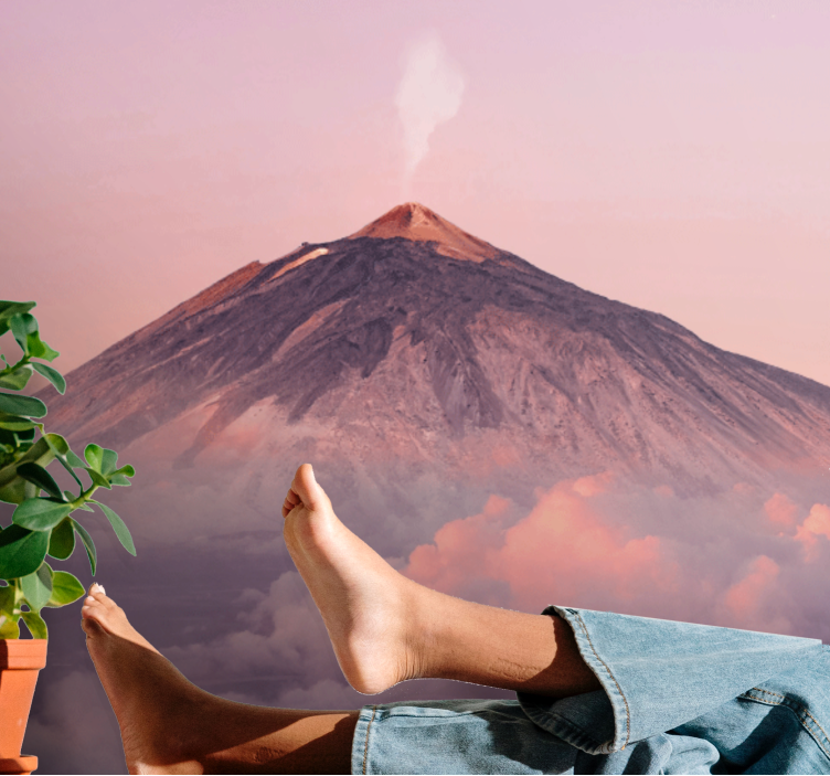 Foto tapete planinski smoky volcano peak - TenStickers