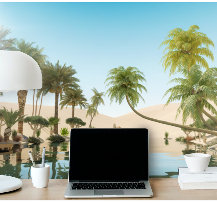 Foto tapete pustinja bujni krajolik oaze - TenStickers