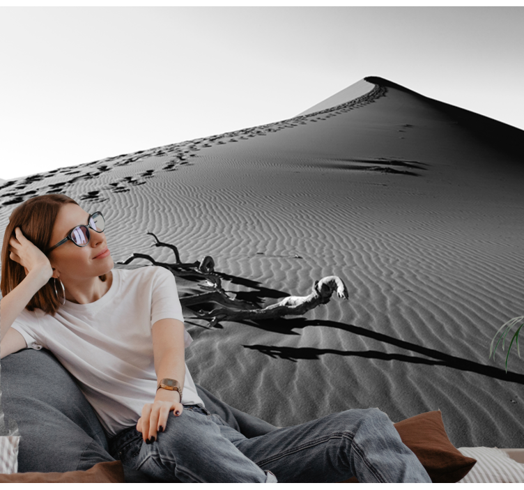 Foto tapete pustinja otisci stopala u pijesku - TenStickers