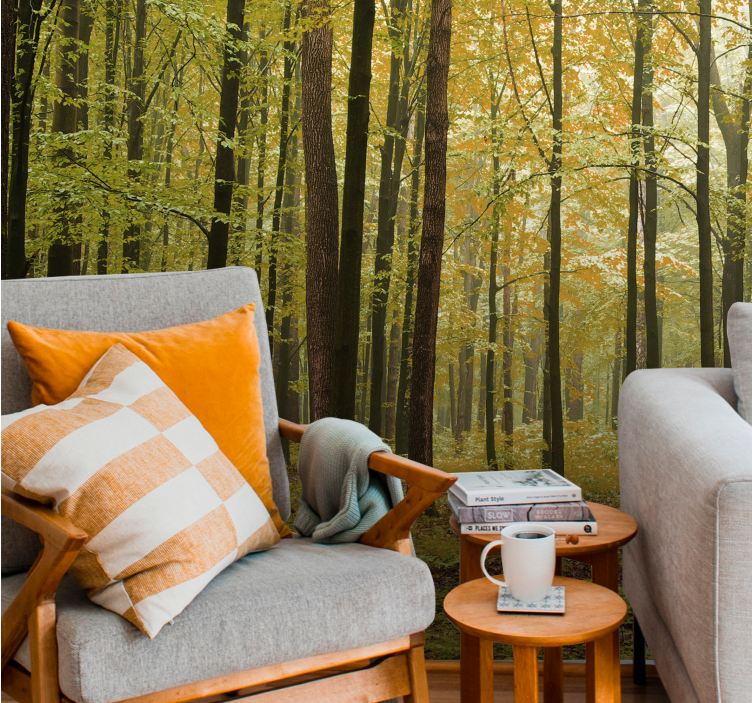 Foto tapete šumski jesenski pejzaž - TenStickers