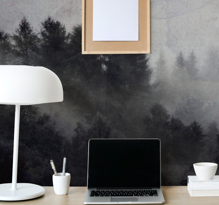 Foto tapete šumski maglovita maglovita atmosfera - TenStickers