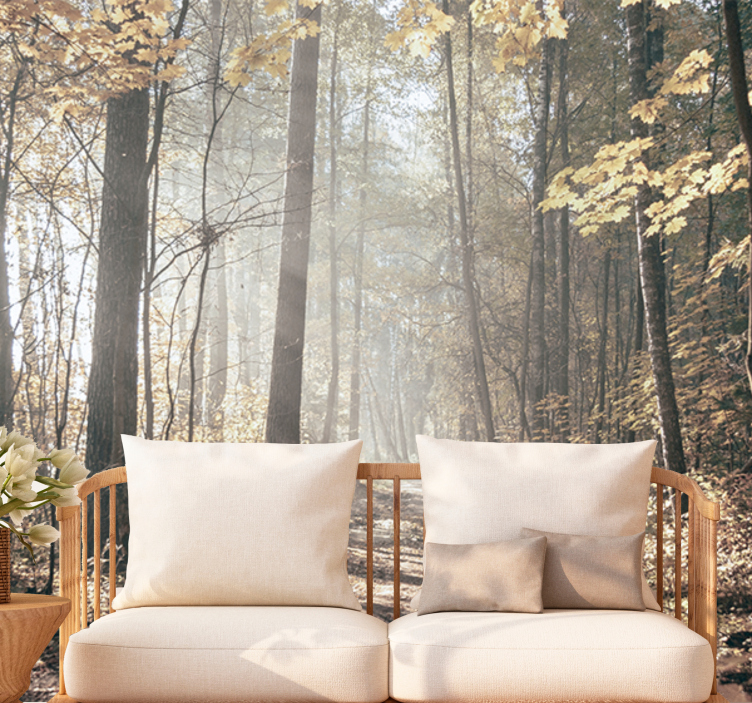 Foto tapete šumski mirni jesenski put - TenStickers