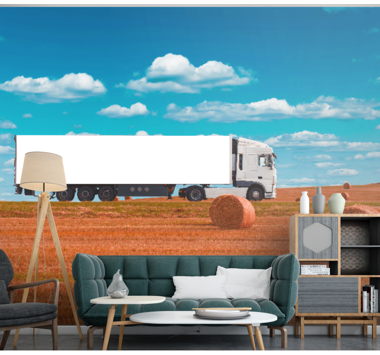 Foto tapete vozila prijevoz bala sijena - TenStickers