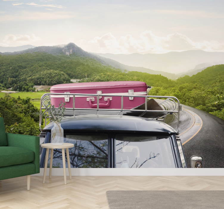 Foto tapete vozila vintage kofer avantura - TenStickers