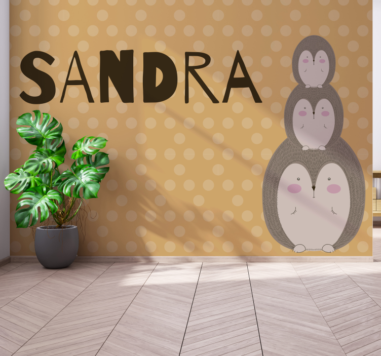 Foto tapete za dječju sobu slatki naslagani ježići - TenStickers