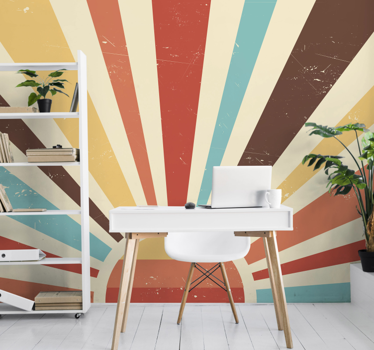 Apstraktni vintage sunset photomural - TenStickers