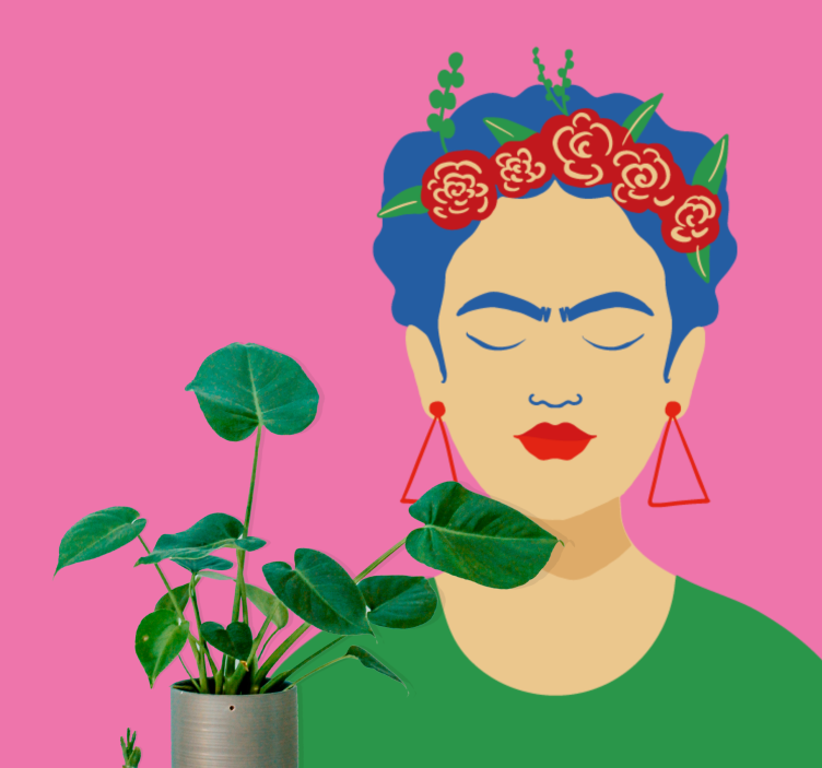 Frida kahlo pop art dizajn urbana umjetnička zidna mural - TenStickers