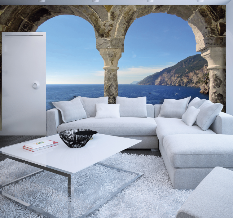 Lukovi na plaži 3d zidni mural - TenStickers