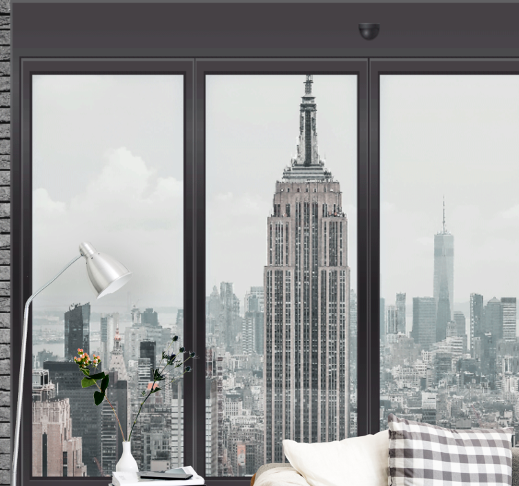 New york zidne pozadine empire state gradski horizont - TenStickers