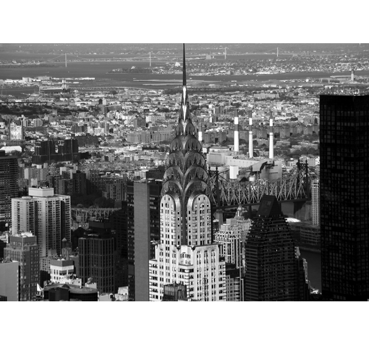 New york zidne pozadine horizont zgrade chrysler - TenStickers