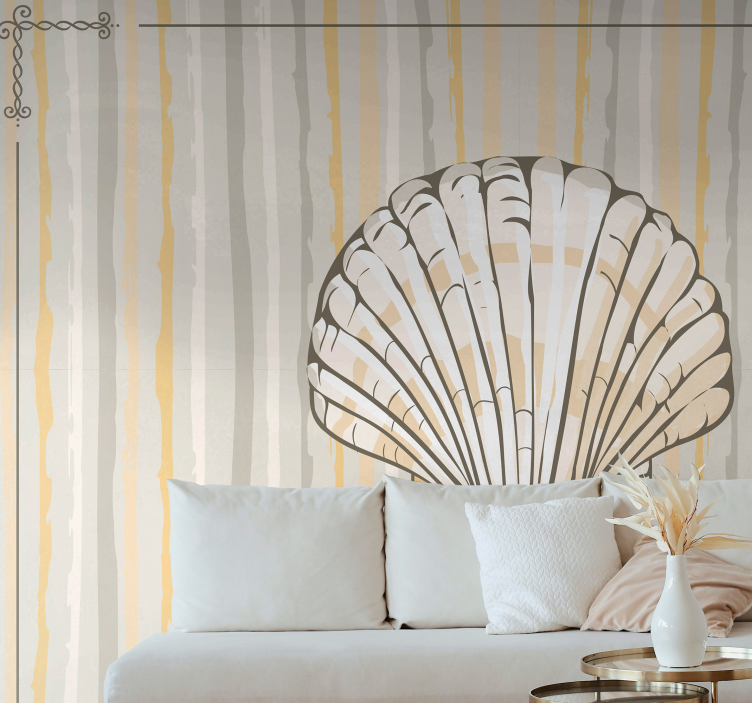 Ostale zidne freske cvjetni dizajn morskih školjki - TenStickers