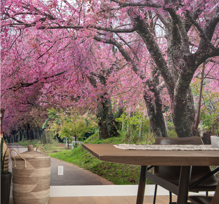 Ružičasta slika japanske trešnje - TenStickers