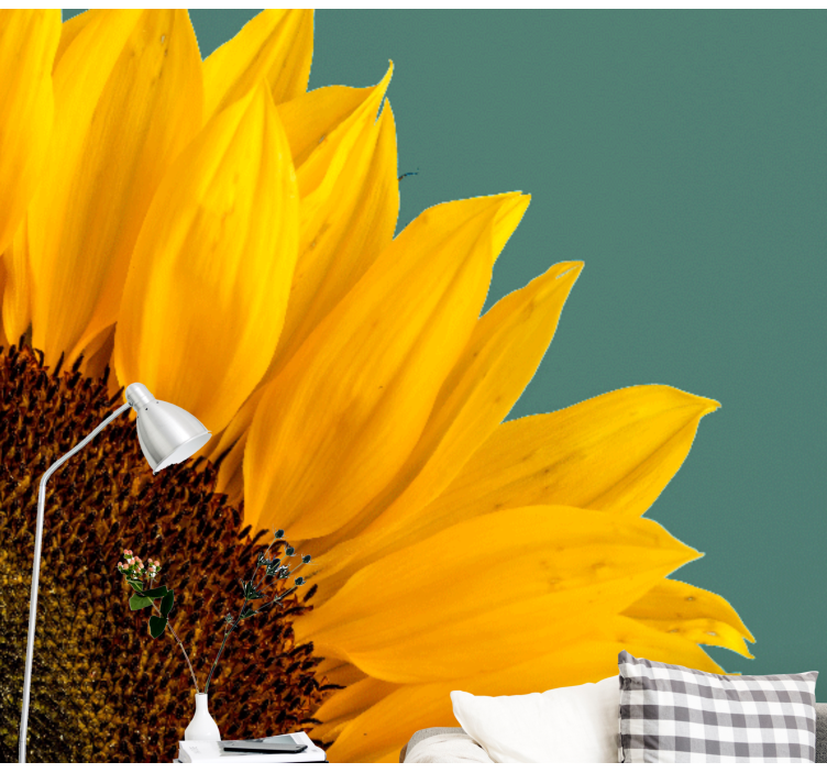 Suncokret izbliza zidni zid - TenStickers