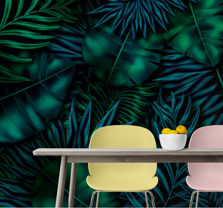 Svijetlo zeleno lišće priroda zidni mural - TenStickers