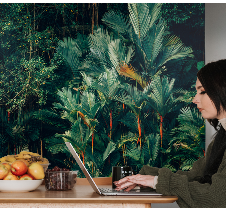 Tapete priroda egzotično lišće palme - TenStickers