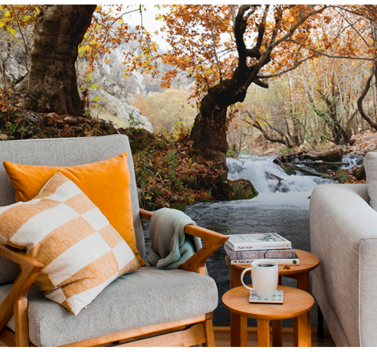 Tapete priroda mirna šuma potoka - TenStickers