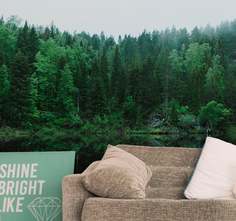 Tapete priroda odsjaj mirne šume - TenStickers