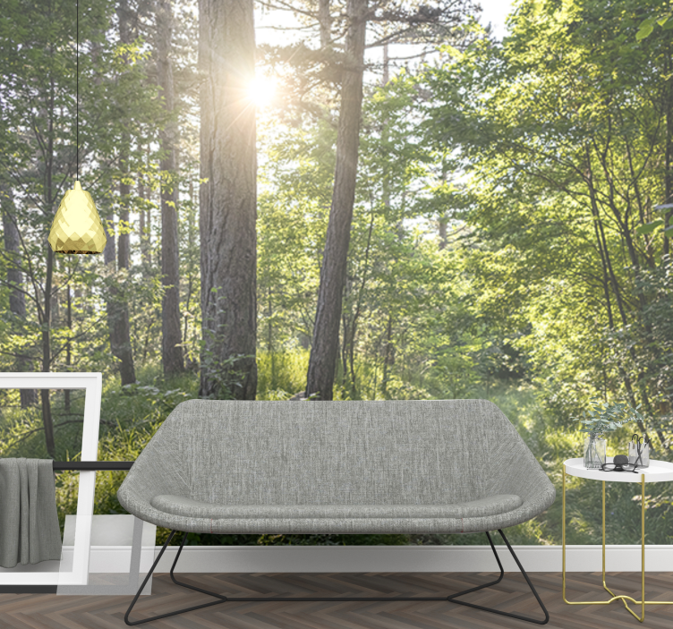 Tapete priroda osvijetljeni šumski put - TenStickers