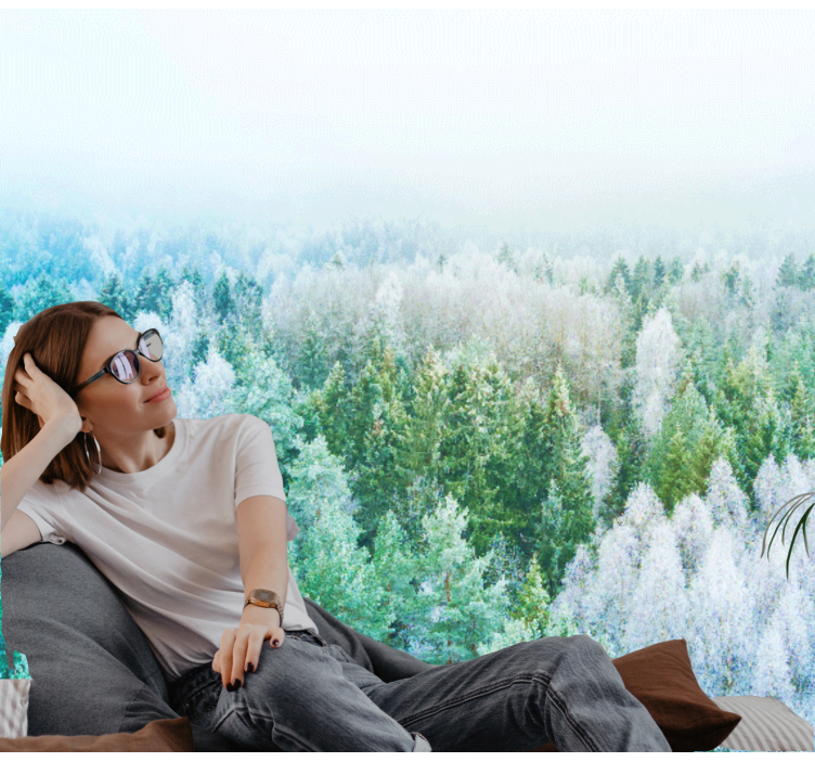 tapete priroda pogled na šumski krajolik - TenStickers