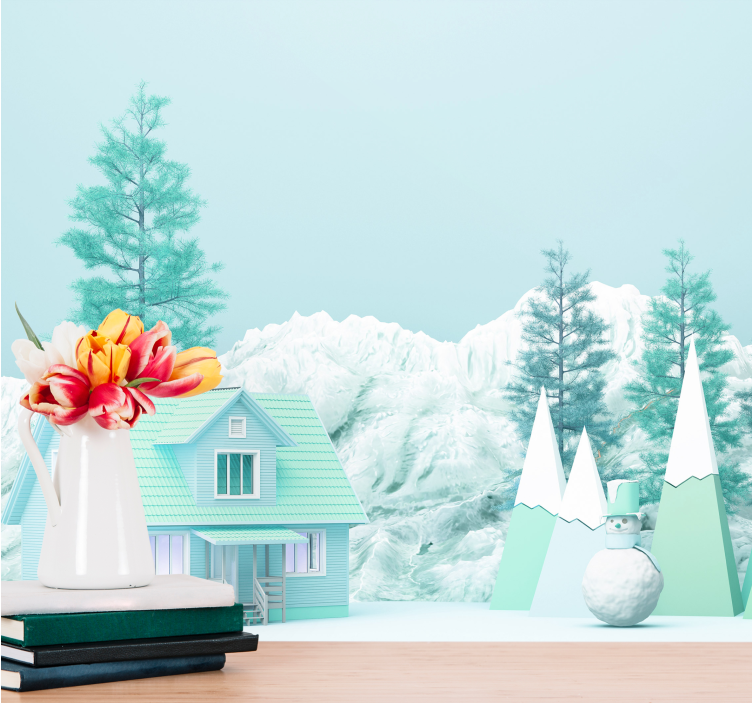 tapete priroda scena zimskog pejzaža - TenStickers