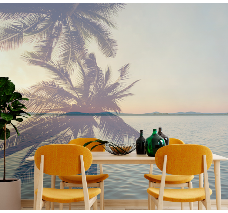 Tapete priroda serene silueta palme - TenStickers