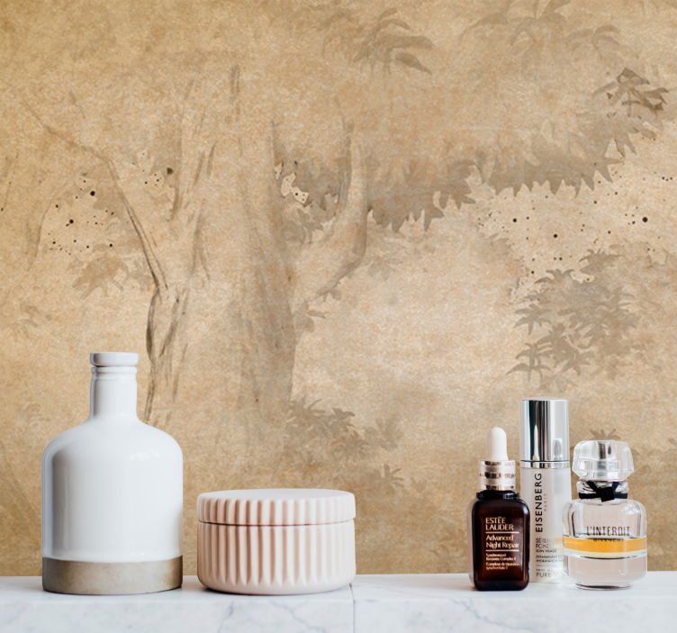 Tapete priroda silueta drveta pozadina - TenStickers