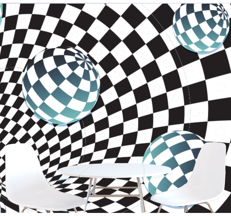 Zidna foto iluzija naljepnice kubičnog svijeta 3d - TenStickers